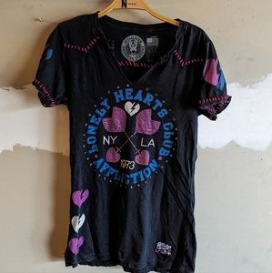 Affliction lonely hearts club rare shirt size large